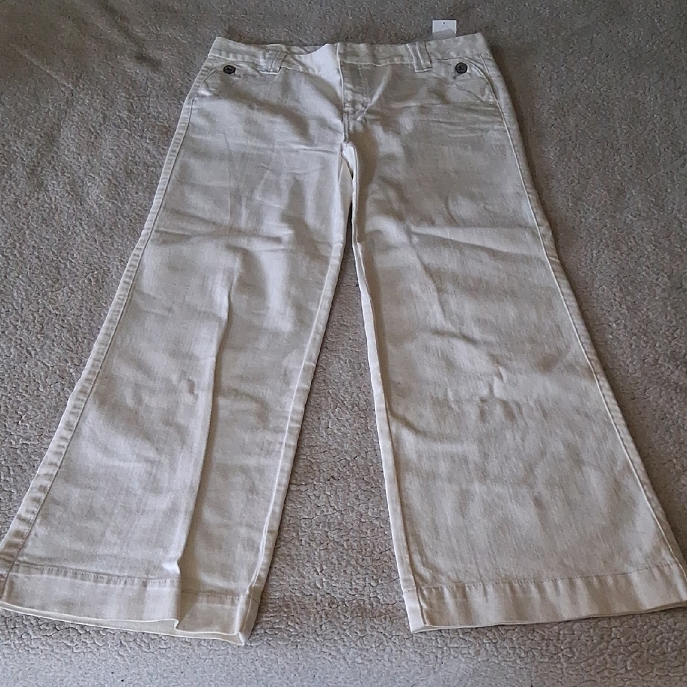 New Calvin Klein Jeans Wide Leg Cream Pants